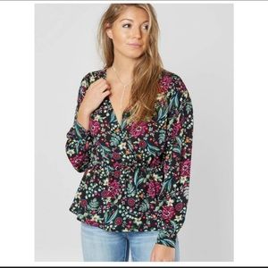 Gimmicks floral chiffon peplum top